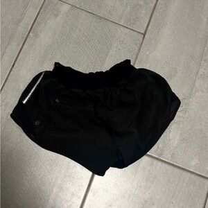 Women's Black Lululemon Hotty Hot Athletic Shorts